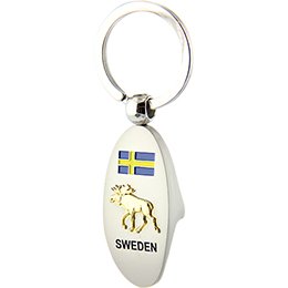 Nyckelring flagga, älg, sweden och öppnare